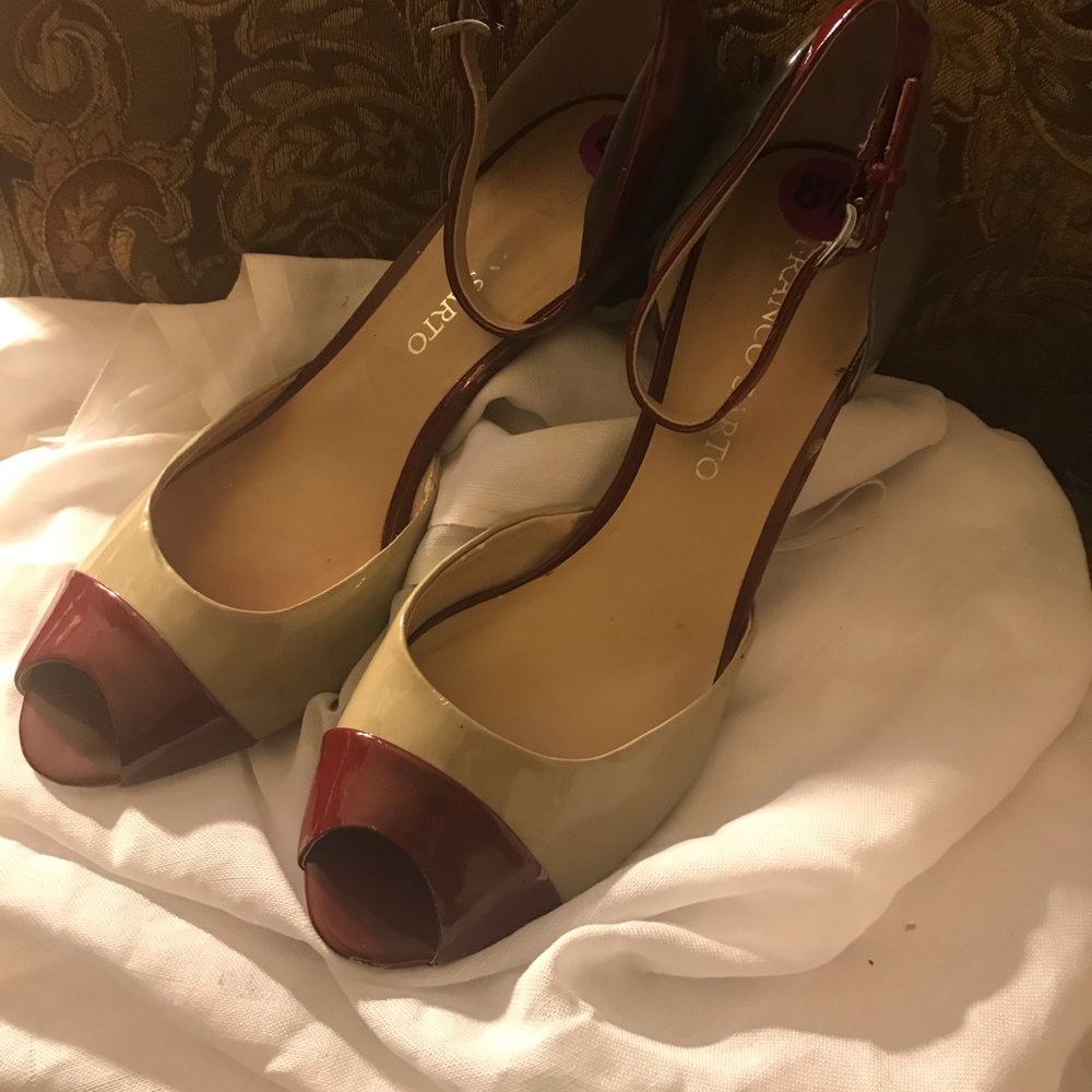 Franco Sarto/ patent leather heels | 8.5